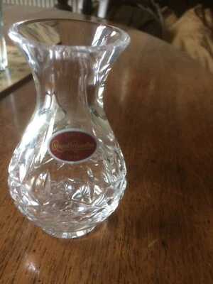 £5 • Buy Royal Brierley Small Crystal Posy Vase 4.25 Ins Tall