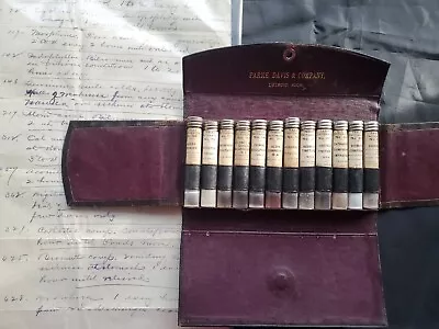 Antique Doctor's Medical Kit Travel Case W/Empty Vials Parke Davis & Co W/notes • $249