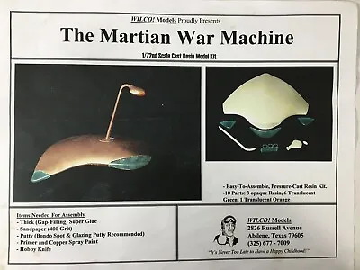 Wilco Models 1/72 Martian War Machine Resin Kit • $70.20