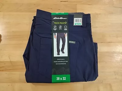 Eddie Bauer Men’s Tech Pants Lightweight Moisture Wicking Stretch Blue 38Wx32L • $24.99