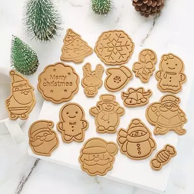 £2.63 • Buy Christmas Cookie Cutters Fondant Cutter Embosser Santa Gloves Claus AU Elk E4P5
