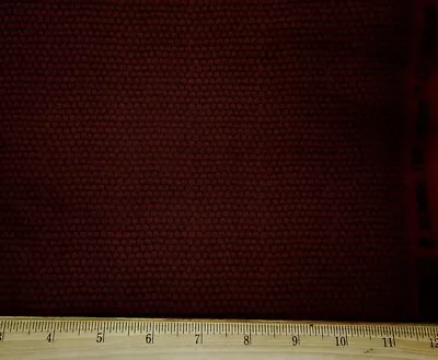 DEBBIE MUMM Fabric - Tiny Scallops On Burgundy - By The HALF Yard • $4.95