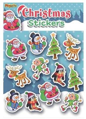 £2.99 • Buy 12 Christmas Sticker Sheets - Stocking Toy Loot/Party Bag Fillers Childrens/Kids