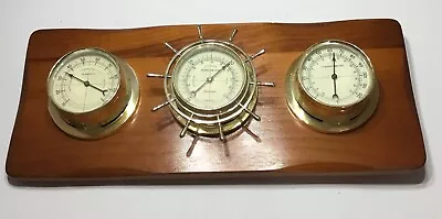 Vtg 3 Gauge Sunbeam Nautical Weather Station Temperature Humidity Barometer • $24.55