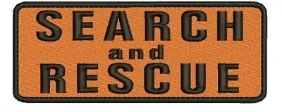 Search And Rescue Embroidery Patches 2x5 Hook On Back Orange • $5.99