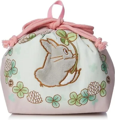 My Neighbor Totoro Drawstring Bag With Gusse Clover Pouch Studio Ghibli New • £27.47