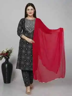 Designer Women's Kurti Pant Set Bollywood Indian Party Wear Kurta Set Clothes • $100.29