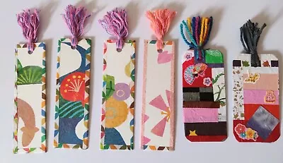 Set Of 6 Handmade Paper Bookmarks Washi Paper And Japanese Traditional Paper • £3.99