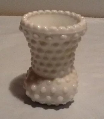 Vintage Fenton Milk Glass Hobnail Pineapple Toothpick Holder 2 3/4 Inches Tall • $10