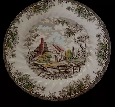 Myott The Brook Tennyson Brown Staffordshire 10 Inch Dinner Plate • £8.99