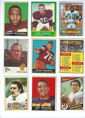 18 Vintage Football: Bobby Mitchell Don Fleming Larry Gordon Max McGee John • $1.99
