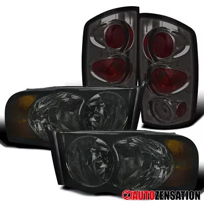 Fit 02-05 Ram 1500 2500 3500 Smoke Crystal Headlights+Altezza Tail Lamps • $114.93