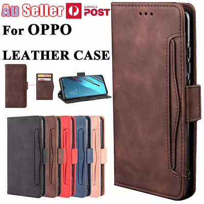 For OPPO Find X2 X3 X5 Pro Lite Neo A54 A74 Case Leather Wallet Card Flip Cover • $14.29