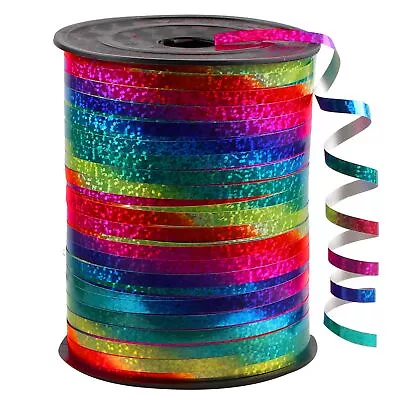 500 Yards Iridescent Rainbow Ribbon Metallic Balloon Curling Ribbon For For P... • $15.18
