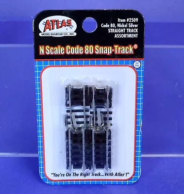 Atlas N Scale Code 80 NiSi Short Straight Track Assortment 2509 • $5.99