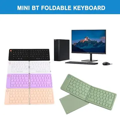 Bluetooth Foldable Keyboard Portable Folding Wireless Keypad Tablet Keyboard D9 • £15.44