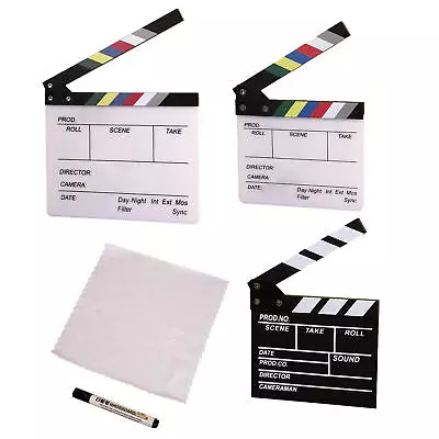 Action Cut Board Acrylic Movie Film Directors Clapper Board TV Film Director Cut • $24.74