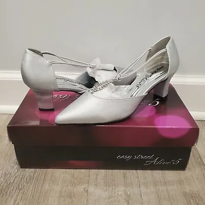 Easy Street Moonlight Pointed Toe D-orsay Pumps Gray Metallic Size 6.5 M • $42.90