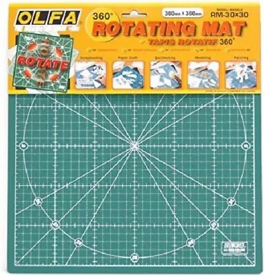 OLFA Rotating Cutting Mat - 30 X 30cm  12 X 12 Inch • £34.99