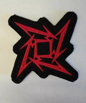 Metallica Ninja Star Patch Red Made In USA Thrash Metal Slayer Megadeth Metal • $6.53