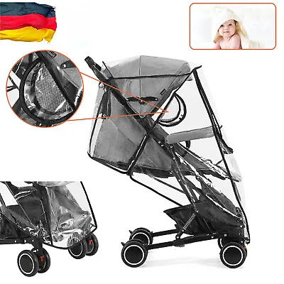 Universal Pushchair Raincover Baby Pram Buggy Stroller Clear Rain Cover • £8.19