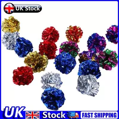 Cat Toy Mylar Balls Ring Paper Shiny Crinkly Balls Cats Sound Toys UK • £6.39