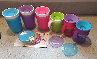 6 No Spill Sippy Cups With Lids • $19.99