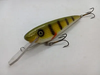 7.5  Wood Tuff Shad Lures Tuff Shad Yellow Perch Crankbait Jerkbait Musky Lure • $42.99