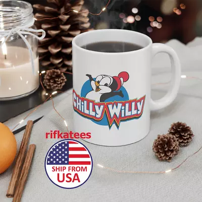 Chilly Willy Retro Vintage Cartoon Penguin 11oz 15oz Coffee Tea White Mug • $18.99