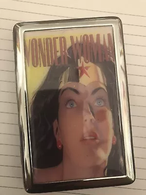 Retro Wonder Woman 2-clip Cigarette Case Business Credit Metro Card  I.D. Holder • $24.99