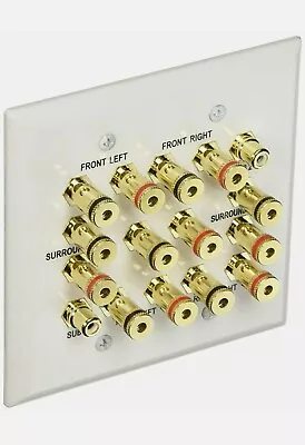 $29 • Buy 7.2 7.1 Surround Sound Home Theater Speaker Wire Wall Plate Face Plate RCA LFE