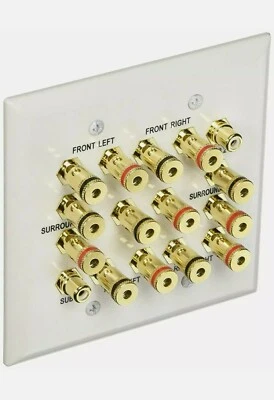 $29 • Buy 7.2 7.1 Surround Sound Home Theater Speaker Wire Wall Plate Face Plate RCA LFE