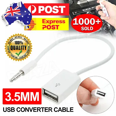 Male Plug Jack 3.5mm To USB 2.0 Female AUX Audio Adapter Converter Cable AU • $4.95