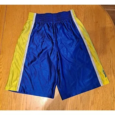 Shorts Vintage Reebok Blue Yellow Boys Athletic 14/16 • $13