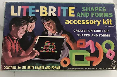 Vintage 1968 Lite-Brite Shapes And Forms 36 Piece Complete Set • $24.56