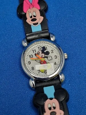 Mickey Mouse Wrist Watch Learn Time Soft Silicone Strap Non Working • £5.95