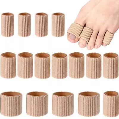 Soft Gel Toe Cushion Tubes Sleeves Open Toes Fingers Corn Pad Protectors Pack 16 • $8.29