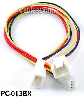 3-Pin Female To 2x 3-Pin Male Connectors Power Cable • $7.99