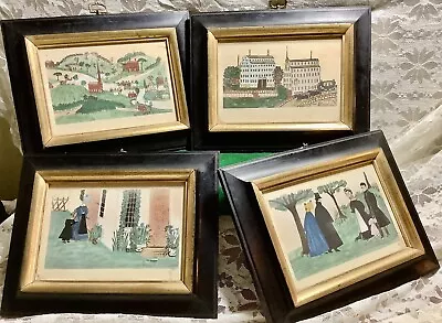 4 Vtg Evaline Willis Am Memory Book Color Facsimile Print FH Bresler Folk Art • $64