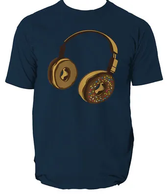 £13.96 • Buy DJ T Shirt Headphones Donut Drum And Bass & N Dubstep Music Producer Synth