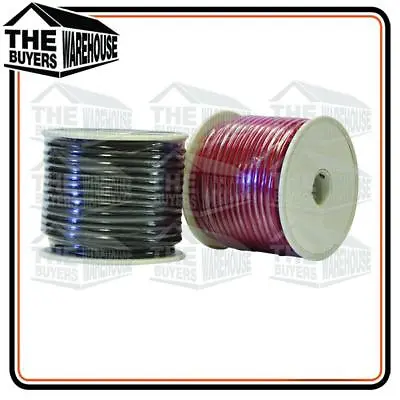 Wire 6mm Trade Single Core Automotive Wiring Cable 20m Black Red Spool • $73