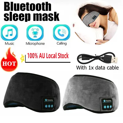 $17.59 • Buy Wireless Bluetooth 5.0 Stereo Eye Mask Headphones Earphone Sleep Music Mask