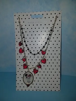 Disney Parks Dots & Dashes Series Minnie Mouse Hearts Pendent Necklace  NEW • $12.99