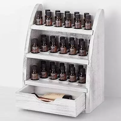 Wooden Essential Oil Storage Essential Oils Holder Nail Polish Display Rack Cosm • $47.98