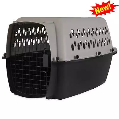 Kennel Small/Medium 28 In Dog Crate Plastic Pet Travel Carriers 20-30 Lb Grey • $76.95