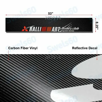Windshield Carbon Fiber Banner Decal For Mitsubishi EVO Ralliart Eclipse Sticker • $10.78
