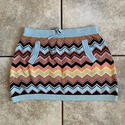 Missoni For Target Women’s Skirt Size XL Knit Multicolor Zigzag Mini Cotton • $19.99