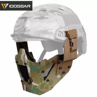 IDOGEAR JAY Airsoft Mask Mesh Half Face Mask Paintball Mask FAST Helmet Military • £22.68