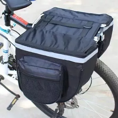 Bike Bicycle Rear Rack Pannier Bags Seat Saddle Carry Bag Carrier Waterproof • $14.99