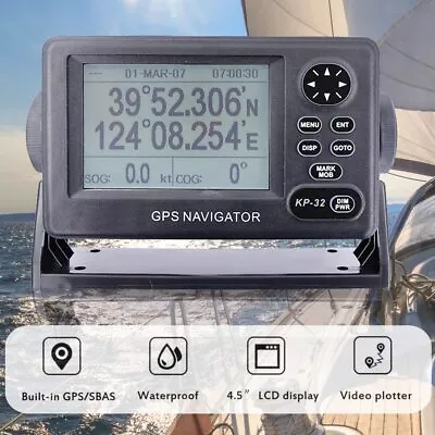 KP-32 GPS Navigation 4.5 Inch LCD Display GPS/SBAS Marine Navigator Waterproof • $261.96